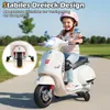 COSTWAY Kinder Motorrad Elektrisch, Vespa 12V Motorrad mit Produktbild-Vorschau 5