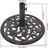 vidaXL Sonnenschirmständer Bronze 12 kg 48 cm Gusseisen Produktbild-Vorschau 7