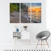 Obraz Tryptyk ZACHÓD SŁOŃCA Morze Widok 3D 120x80cm Podgląd zdjęcia produktu 4