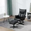 Relaxační křeslo HOMCOM s podnožkou, otočné křeslo, Náhled obrázku produktu 2