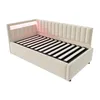 Gestoffeerd bed 90x200 cm, slaapbank met LED-verlichting, Productafbeelding-voorbeeld 10