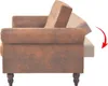 vidaXL 2-Sitzer Schlafsofa mit Armlehnen Künstliches Produktbild-Vorschau 3