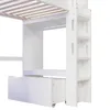 Hochbett mit Schreibtisch, Stauraum und LED-Beleuchtung, Produktbild-Vorschau 10