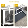 A split image showing two features of a pet cage: a ramp and a plastic tray. Náhled obrázku produktu