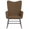vidaXL Chaise à bascule Marron Tissu Voir les images du produit 10