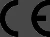A black CE mark on a dark gray background. Anteprima dell’immagine prodotto