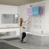 Wand-Wäscheständer mit Gitter, ideal für Balkon, Bad oder Produktbild-Vorschau 5