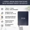 Kalender 2026 A5 Buchkalender – Hardcover Terminplaner mit Produktbild-Vorschau 2