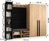 Garderobe MIRO Set 4 mit gepolsterten Paneelen Industrial Produktbild-Vorschau 4