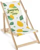 Kinder Klapp-Liegestuhl aus Holz mit Zitronen- und Summer Produktbild-Vorschau 1