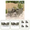 The Living Store 5-tlg. Garten-Essgruppe mit Kissen Schwarz Produktbild-Vorschau 9