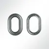 Lysel® Ovalöse 42x22 mm, (BxL) 22x42mm in grau (10 Stück) Produktbild-Vorschau 2