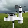 A weather station is set up in a grassy field with a cloudy sky. Podgląd zdjęcia produktu