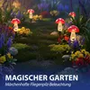 Solar LED Gartenstecker Pilz 3er Set Kunststoff rot 8x11cm Produktbild-Vorschau 4