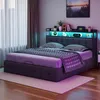 UnboxG Doppelbett 160 x 200 cm mit LED-Beleuchtung, USB & Produktbild-Vorschau 2