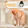 A cat playing with a hanging ball on a cat tree. Podgląd zdjęcia produktu
