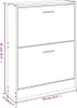 vidaXL Schuhschrank Hochglanz-Weiß 59x17x81 cm Produktbild-Vorschau 8
