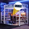 Merax Etagenbett Hochbett 140x200 cm mit Schreibtisch und Produktbild-Vorschau 4
