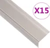vidaXL Profils de nez de marche en L 15 pcs. Aluminium Voir les images du produit 6