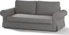 Dekoria Bezug für Backabro 3-Sitzer Sofa ausklappbar, grau, Produktbild-Vorschau 1
