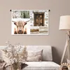 MuchoWow® Wandteppich Wandbehang Schottisches Hochlandrind Produktbild-Vorschau 5