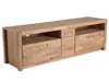 A wooden TV stand with drawers and open shelves, presented against a white background. Produktbild-Vorschau