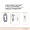 Premium Zylinder Schutzrosetten, Farbe:Braun RAL 8017, Produktbild-Vorschau 5