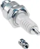 A spark plug and a small metal adapter are shown against a white background. Produktbild-Vorschau