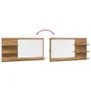 Armoire à miroir de salle de bain chêne artisanal 90x11x45 Voir les images du produit 8