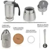 Milu Edelstahl Espressokocher-Set (6-tlg.) 4 Tassen Produktbild-Vorschau 10