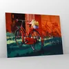 Bilder auf glas - Fahrrad Blumen - 100x70cm - Glasbilder - Produktbild-Vorschau 4