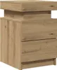vidaXL LED nočný stolík Artisan dub 35x39x55 cm materiál na Náhľad obrázku produktu 4