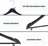 Collage of images showing features of black hangers. Produktbild-Vorschau