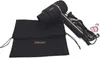 A black Beurer hair dryer with rose gold accents and a black storage bag are laid out on a white background. Podgląd zdjęcia produktu