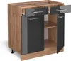 Meuble cuisine Vicco R-Line Anthracite Haute brillance 80cm Voir les images du produit 4