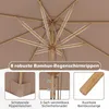 COSTWAY Slunečník φ270cm, zahradní slunečník ze dřeva, Náhled obrázku produktu 5