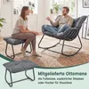 KOMFOTTEU Schaukelstuhl mit Hocker, übergroßer Gartensessel Produktbild-Vorschau 2