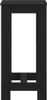 A black wooden bar table with an open rectangular section in the middle. Produktbild-Vorschau