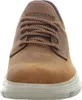 A close-up, front-facing view of a brown Skechers sneaker. Voir les images du produit