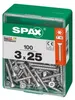 Packung mit 100 Spax Flachkopf-Stahlschrauben, 3 mm Produktbild-Vorschau 10