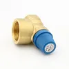 A brass safety valve with a blue adjustment knob, set against a white background. Náhľad obrázku produktu