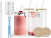 TWOLIIN Bubble Tea Becher mit Deckel und Strohhalm, 4er Set Produktbild-Vorschau 1
