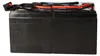A black battery pack with red and blue wires connected to it, shown against a white background. Produktbild-Vorschau