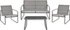 BELIANI Lounge Set Grau aus Metall 4-Sitzer Gartentisch Produktbild-Vorschau 1