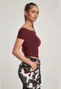 Urban Classics Ladies - Off Shoulder Rib Top red wine - M Produktbild-Vorschau 11