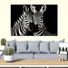Zebras schwarz weiß Wandbild Leinwandbild Kunstdruck XL Produktbild-Vorschau 3