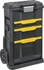 A black rolling toolbox with yellow drawers and a gray Stanley logo on a white background. Náhľad obrázku produktu