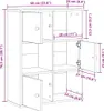 vidaXL Knihovna Sonoma dub 60x24x76,5 cm Materiál na bázi Náhled obrázku produktu 8