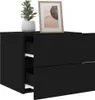 vidaXL Wand-Nachttische mit LED-Leuchten 2 Stk. Schwarz Produktbild-Vorschau 4