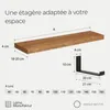 LAMO Manufaktur Étagère murale avec supports en J noirs | Voir les images du produit 2